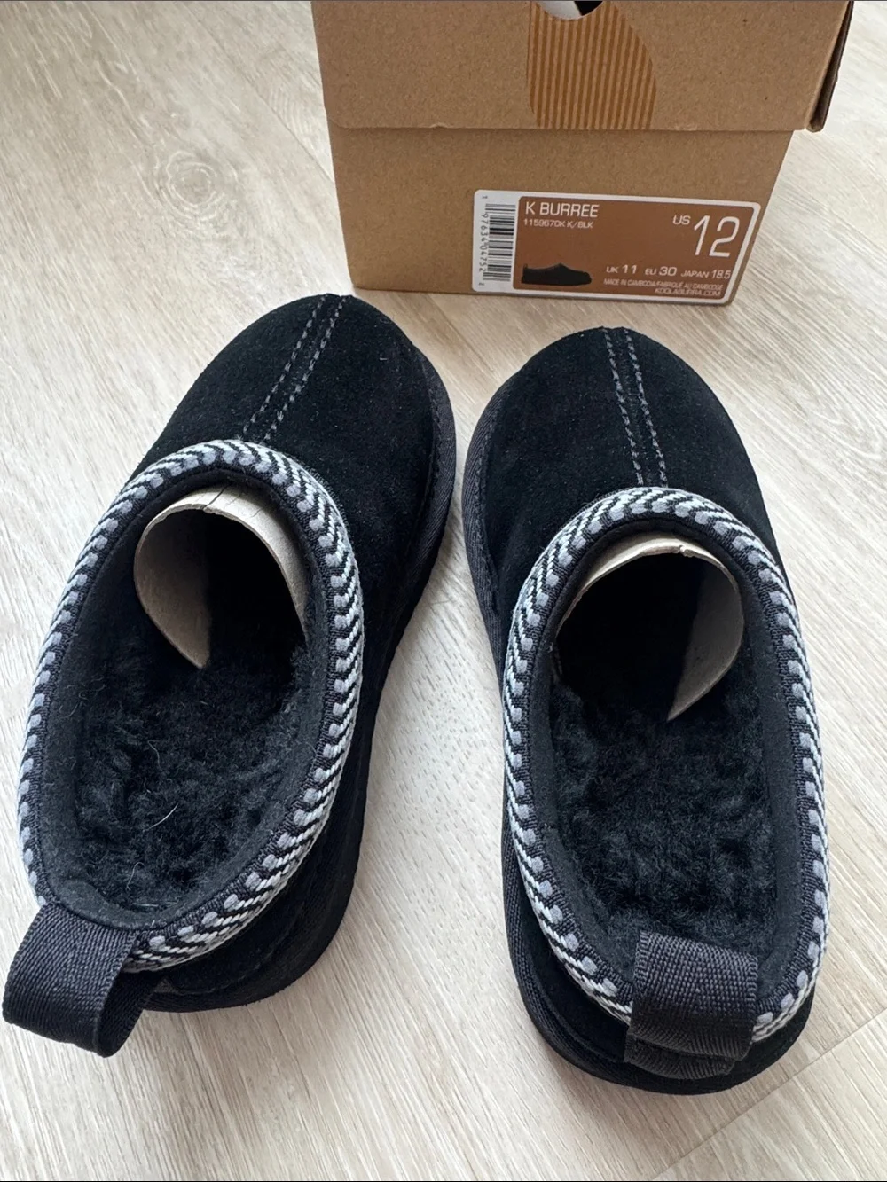 BRAND NEW UGG Koolaburra Kids Black Slip-On
